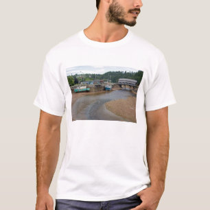 Laag tij in de Fundybaai bij St. Martins, New T-shirt
