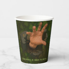 Laagland en hoge plaatsen papieren bekers