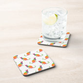 Laagpoly Cat Silhouette Pattern Drankjes Onderzetter (Rechterzijde)