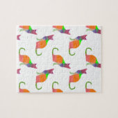 Laagpoly Cat Silhouette Pattern Legpuzzel (Horizontaal)