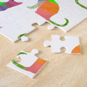 Laagpoly Cat Silhouette Pattern Legpuzzel (Zijkant)