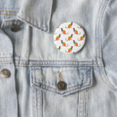 Laagpoly Cat Silhouette Pattern Ronde Button 5,7 Cm (In situ)