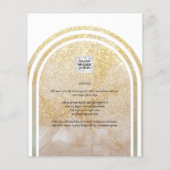 Laagste BUDGET All-in-1 Glitter Gouden Marmer Brui Flyer (Achterkant)