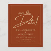 Laagste BUDGET GOUDEN TEKST Modern Save The Dates Flyer (Voorkant)