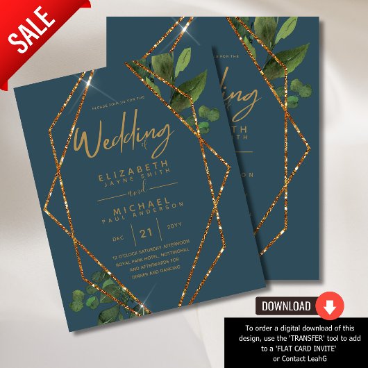 Laagste budget Pacock Blauwgroen Floral Wedding In