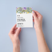 Laagste budgettaire bruiloft FLYERS Purple Flowers (Hand)