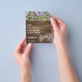 Laagste budgettaire bruiloft FLYERS Purple Flowers (Hand)