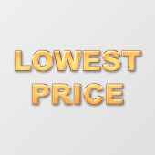 LAAGSTE PRIJS Storefront Sign Window Cling Raamsticker (Vel)