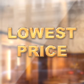 LAAGSTE PRIJS Storefront Sign Window Cling Raamsticker (Vel 2)