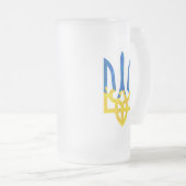 Laagveelhoekige Oekraïense trident Matglas Bierpul (Voorkant rechts)