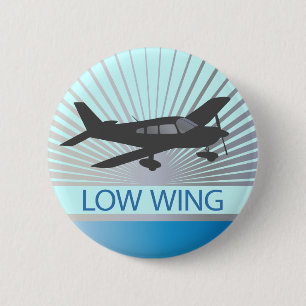 Laagvleugelvliegtuig Ronde Button 5,7 Cm