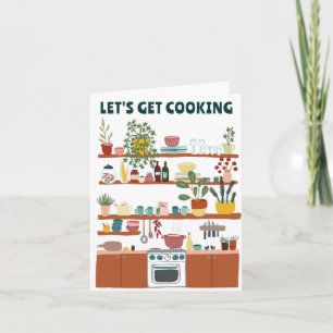 LAAI KOKEN Cute Keuken Illustratie Aangepast Kaart