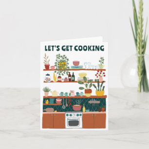 LAAIEND KOKEN Mooie Keuken Illustratie Aangepast Kaart