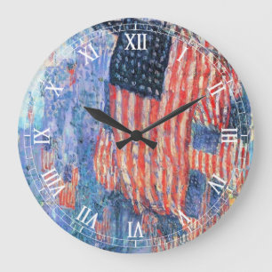 Laan in de regen van Frederick Childe Hassam Grote Klok