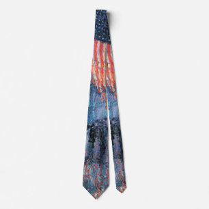 Laan in de regen van Frederick Childe Hassam Stropdas