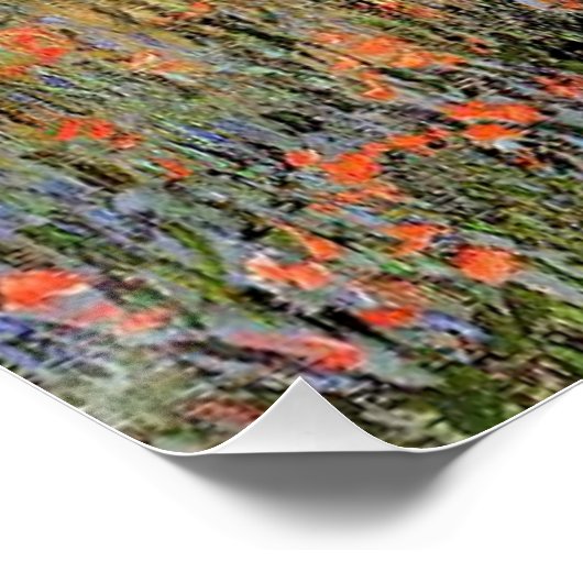 Laan in het klaprozenveld door Claude Monet Perfect Poster (Hoek)