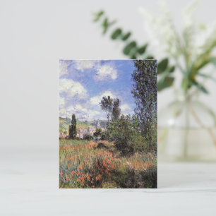 Laan in het klaprozenveld van Claude Monet Briefkaart