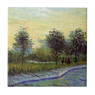 Laan in Voyer d'Argenson Park door Vincent van Gog Tegeltje