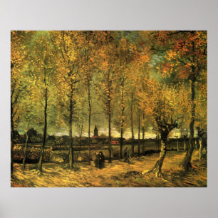 Laan met populieren van Vincent van Gogh Poster