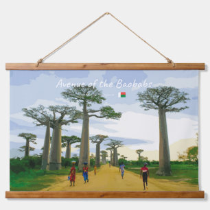 Laan van de Baobabs, Madagaskar - Landschap Hangend Wandkleed