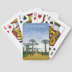 Laan van de Baobabs, Madagaskar - Landschap Pokerkaarten
