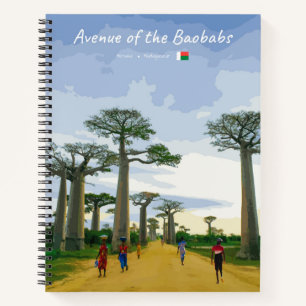 Laan van de Baobabs, Madagaskar - Landschap Spr Notitieboek