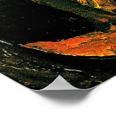 Laan van populieren bij zonsondergang poster (Hoek)