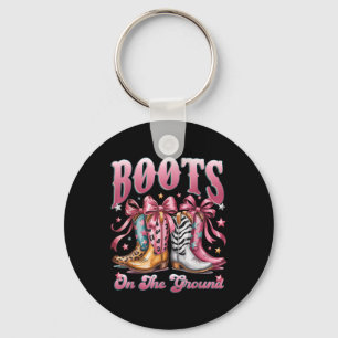 Laars Cowboy Westerse Cowgirl Roze Luipaard Laarze Sleutelhanger