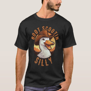 Laars Schoppende Dwaze Gans Grappige Cowboy Meme M T-shirt