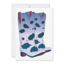 Laars-scoot wenskaart (blauw)