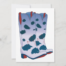 Laars-scoot wenskaart (blauw) kaart