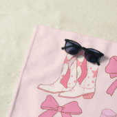 Laarzen & Bogen Girly Westerne gepersonaliseerde h Strandlaken (In situ)