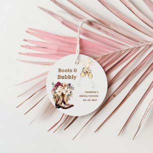 Laarzen & Bruisend Boho Westerse Bruiloftsfeest Bedankjes Labels