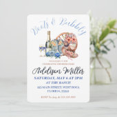 Laarzen & Bruisend Elegante Rustieke Bruilofts Bru Kaart (Staand voorkant)