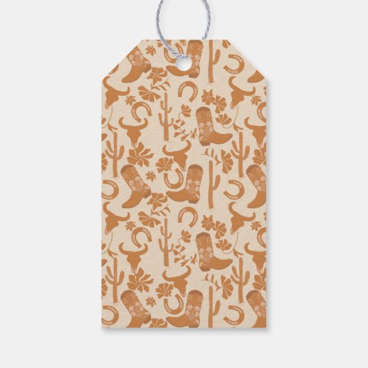 Laarzen Bruisende Rustieke Westerse Bruiloft Count Cadeaulabel (Achterkant)