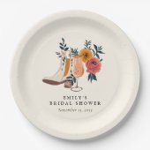 Laarzen & Bruisende Westerse Bruiloft Papieren Bordje (Voorkant)