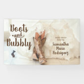 Laarzen & Bubbels Texas Bruid in Laarzen Bruiloft Spandoek (Horizontaal)