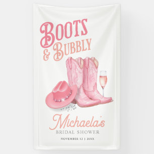 Laarzen & Bubbels Westerse Cowgirl Roze Bruidsdine Spandoek