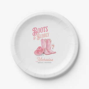Laarzen & Bubbels Westerse Cowgirl Roze Bruidsdouc Papieren Bordje