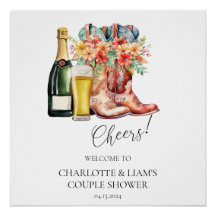 Laarzen, Bubbly, en brouwt douche Welkomstbord