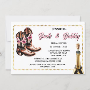 Laarzen bubbly roze goud cowgirl laarzen floral ch kaart