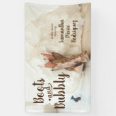 Laarzen & Bubbly Texas Bruid in Laarzen Bruiloft F Spandoek (Verticaal)