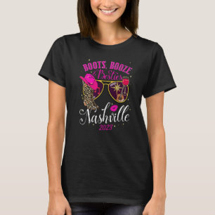 Laarzen Drank & Beste Vriendinnen Nashville Meiden T-shirt