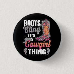 Laarzen en Bling Het Een Cowgirl Ding Western Cact Ronde Button 3,2 Cm