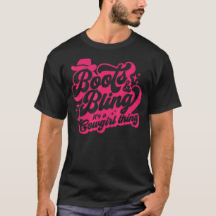 Laarzen en Bling Het is een Cowgirl-ding Western C T-shirt
