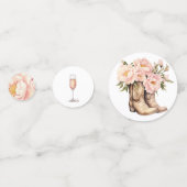 Laarzen en Bruisende Bruiloftsshower Confetti (Voorkanten)