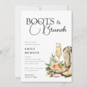 Laarzen en Brunch Westerne Bridal Shower Invitatio Kaart (Voorkant)