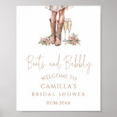 Laarzen en bubbelig Vrijgezellenfeest welkom Poster (Voorkant)