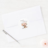 Laarzen en bubbels ronde stickers (Envelop)