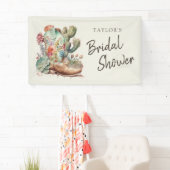 Laarzen en bubbels western bruidsmeisjestoernooi spandoek (Insitu)